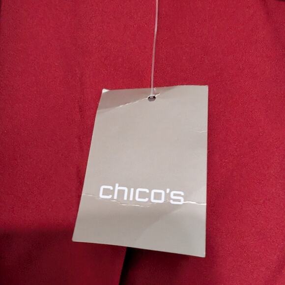Chico's Blazer Women's Size XL Drape Front Jacket Sultry Red - Picture 4 of 9